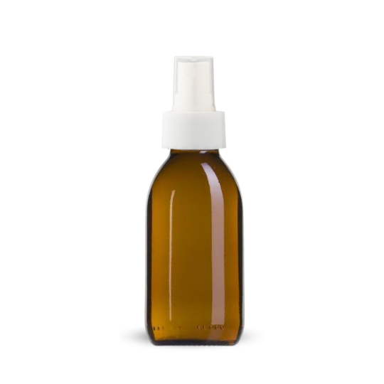 Botella spray pulverizador 100 ml vidrio ámbar