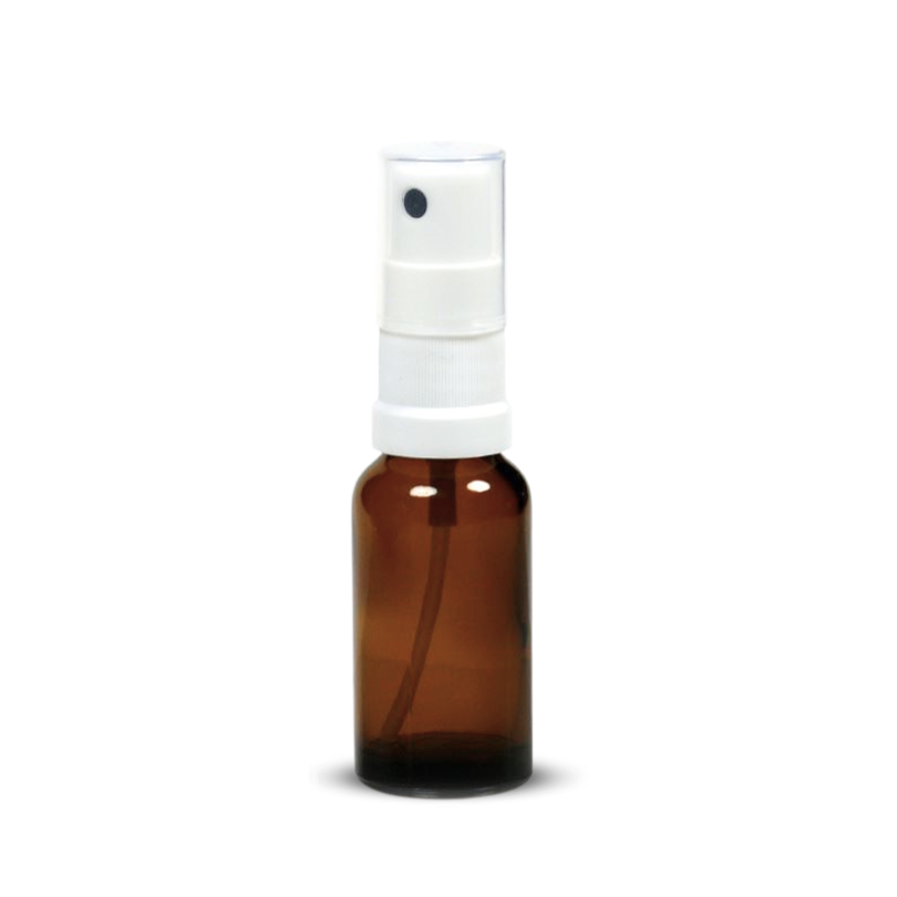 botella spray cristal ambar