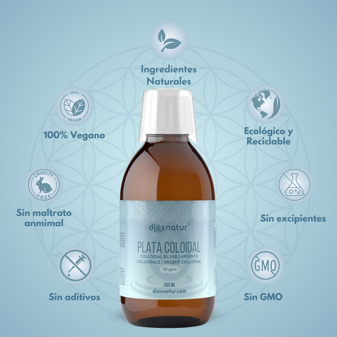 comprar plata coloidal 20 ppm 250 ml para tomar