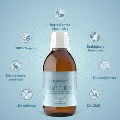 comprar plata coloidal 20 ppm 250 ml para tomar