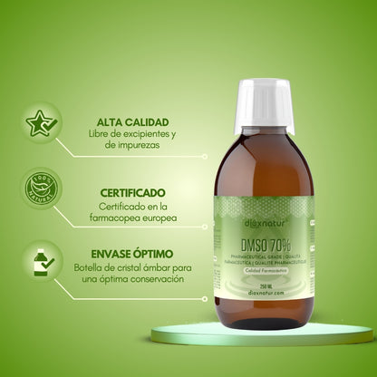 dmso dimetilsulfóxido 70% 250 ml 