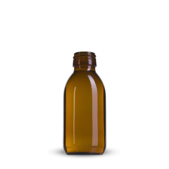 botella vidrio ambar 125 ml